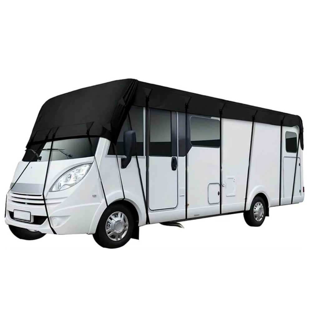 

1-Pack Heavy-Duty Waterproof Oxford RV Cover, Leaf-Proof & Sunshade, Easy to Install & Fold, Ideal for RVs, Trailers & Gifting