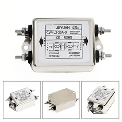 CW4L2-10A-S Double-stage Bolttype Power Filter Single-Phase AC EMI Filter 220VAC AC 115V-250V Hole Distance 75.0MM