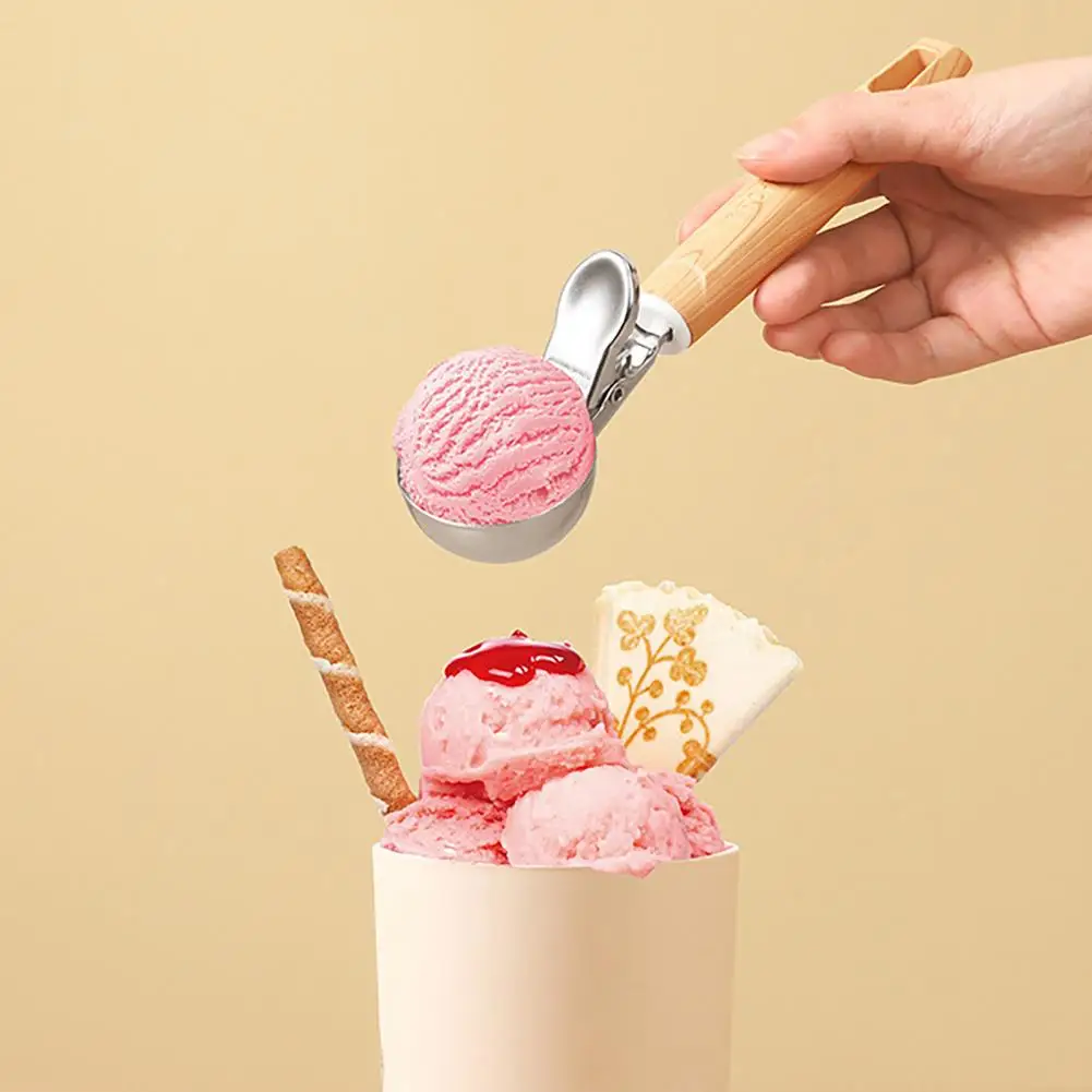 Stainless Steel Multipurpose Ice Cream Scoop with Trigger Release Desserts Rust-Resistant Dishwasher Safe Essential Kitchen Tool
