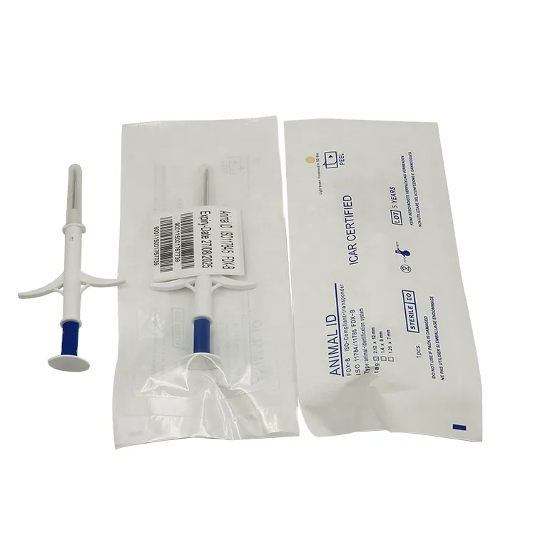 

Wholesale 1.4*8mm Implantable ICAR RFID Waterproof Pet Tag with (134.2Khz, NFC, Epoxy)
