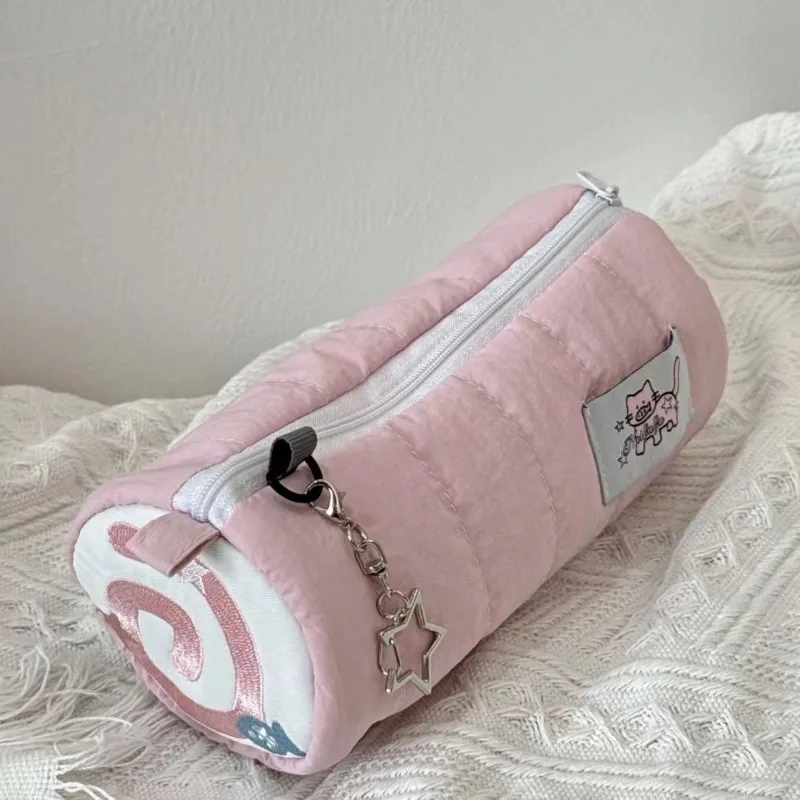 Kawaii Pink Cute Cake Astuccio per matite Borsa per cosmetici Borsa per cosmetici Cancelleria per studenti Materiale scolastico Ritorno a scuola