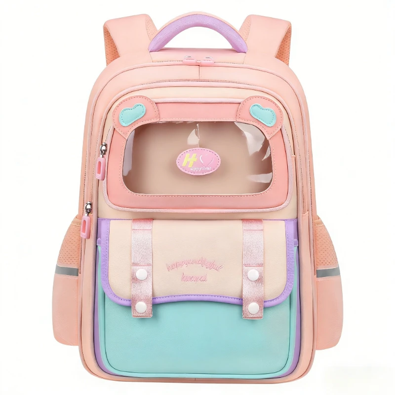 2026 Kids Rucksack Primary Students Schoolbags Boys Girls Cute Backpack Clear Pocket Book Bag Waterproof Durable School Satchels
