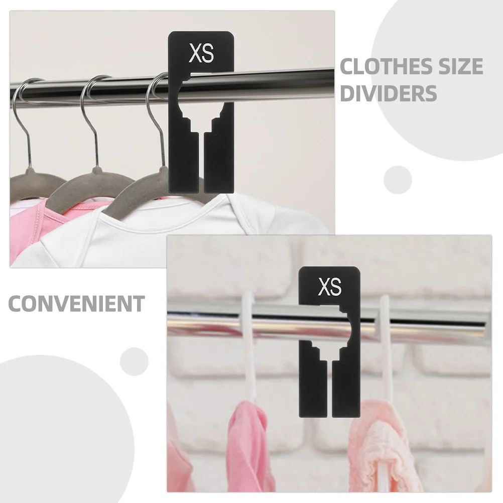 

32Pcs Plastic Hanging Closet Size Dividers Clothes Dividers for Closet Organization Clothing Size Sorting Hanger Separators