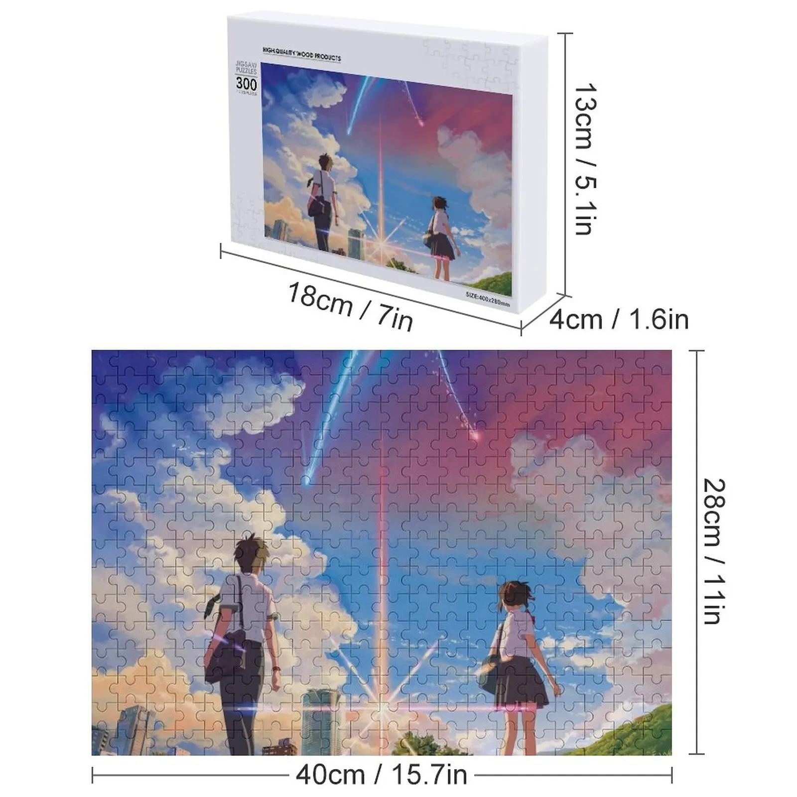 จิ๊กซอว์คิมิโนะ นา วา ของเล่นเด็กแบบกำหนดเองได้ ของขวัญที่ปรับแต่งได้ ของขวัญไม้แบบกำหนดเอง จิ๊กซอว์