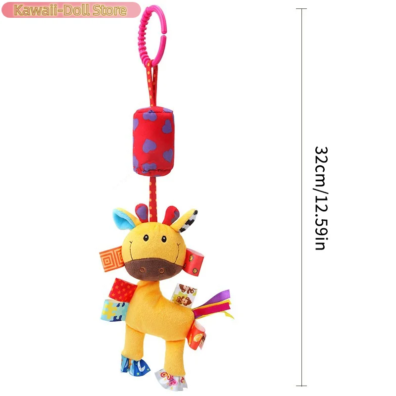 Sensorische Hängespielzeuge für Neugeborene, weiche Lernspielzeuge für Kleinkinder, Kinderwagen, Babybett, Wiege mit Beißring für Kleinkinder