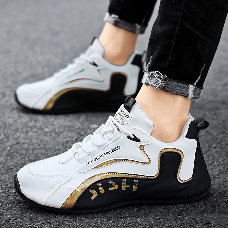 Leather Surface Comfortable Casual Men's Travel Shoes Trendy All-Match Autumn Men's Sports Leisure Shoes Trendy Shoes