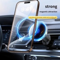 Magnetic Wireless Car Charger Fast Charging Station Mount For Air Vent RGB Phone Stand Magsafe iPhone 17 16 15 14 13 12 Pro Max