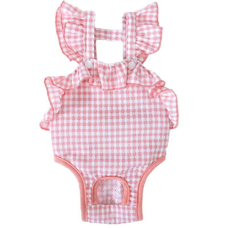 Non-Disposable Princess Style Puppy Dog Apron Menstrual Panties Female Canine Male Dog Anti-Harassment Sanitary Panty Pet Physic