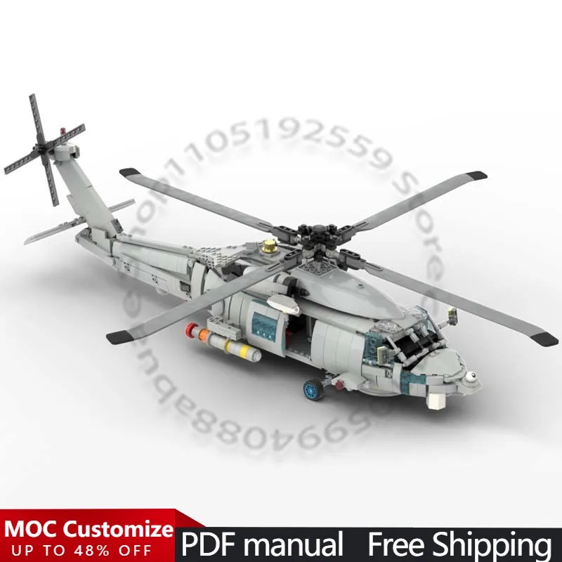 

Набор для сборки модели SH-60B/R SeaHawk (1496 деталей), серия War Series, модульный конструктор, простой креативный дизайн, DIY, подарок для мальчика на праздник