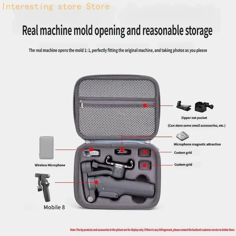 Kompakte Schutzhülle für mobile 8P-Video-Gimbals, Tragetasche mit individuellem Design und Wasserbeständigkeit (55 KC). – Detail 2