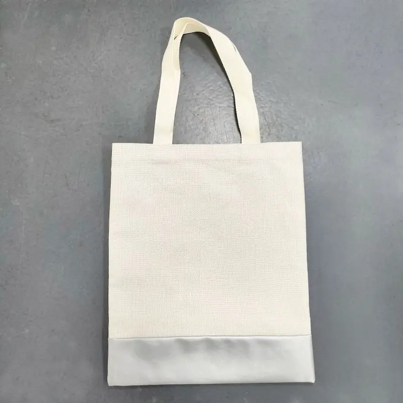 New Linen Leather Sole Thermal Sublimation Shopping Bag Blank For Printing Thermal Transfer Multi-color Shopping Bag Tote Bag