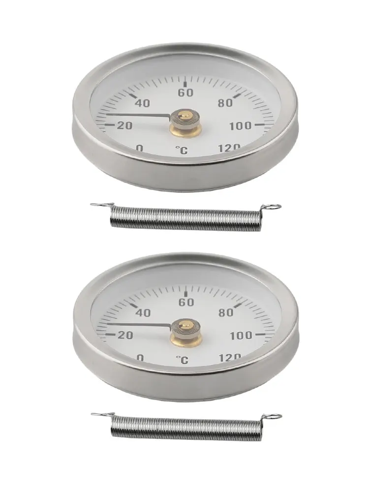 Bimetallic Temperature Gauge Stainless Steel Thermometer Industrial Heating Silver Robust Stainless Steel Tube For Heating