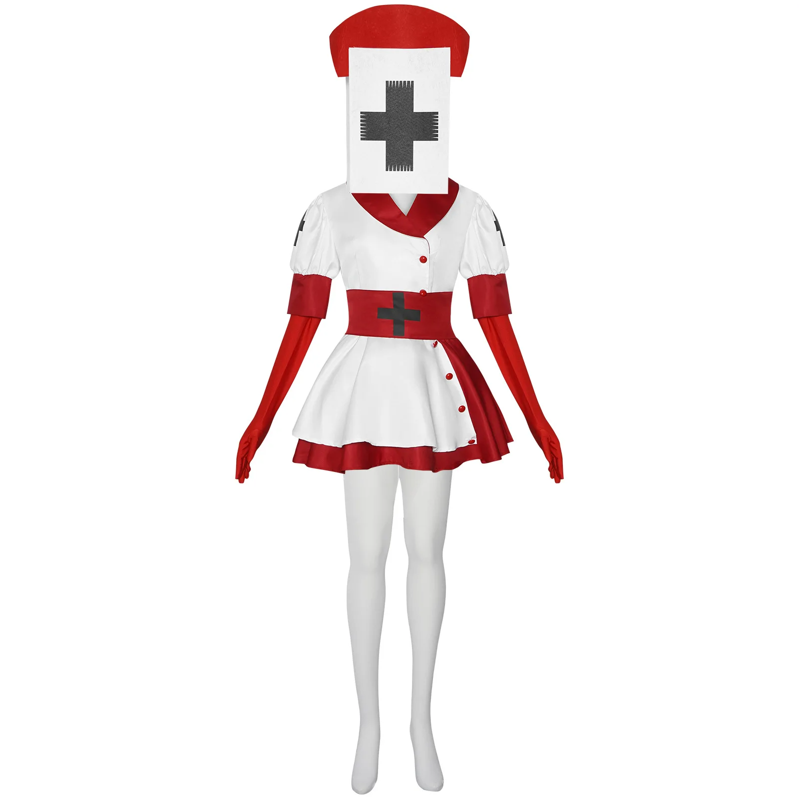 Game Dark Deception Reaper Nurses Cosplay Costume Full Set for Women Anime Game Horror Nurse Outfit for Halloween Escape Room view 5