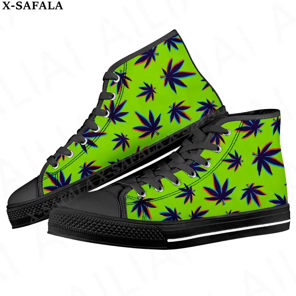 Smoker Weeds Trippy Men Vulcanized Sneakers High Top Canvas Shoes Classic Brand Design Men Flats Shoes Lace Up Footwear-3