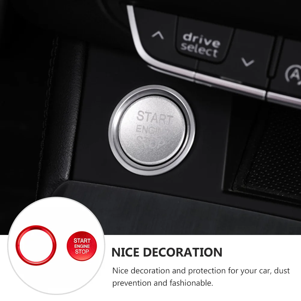 

2pcs Engine Start Button Ring Aluminium Alloy Car Ignition Push Button Trim Cover For Q5 Q7 A5 A6L Auto Interior Accessories
