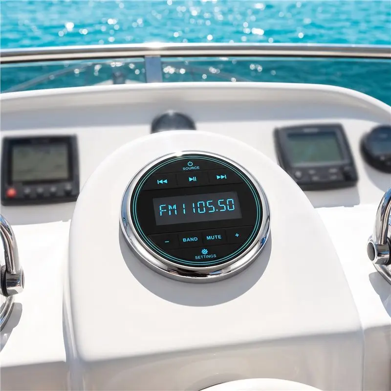 MP3 Player For Yacht For Yacht Motorcycles ATV UTV SUV RV Boat Radio Marine Stereo Bluetooth FM AM Radio For Camping