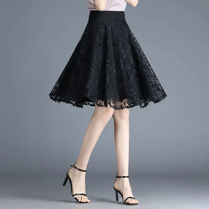 

Новая женская юбка Bla с высокой талией, весна-лето, Cleanfit, с вышивкой, А-силуэт, из ПВХ-ткани, Ciwalk