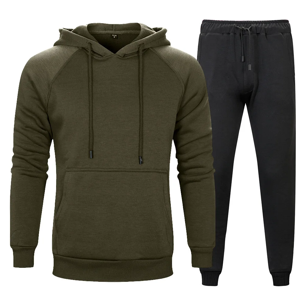 2026 Spring Hoodeis Running Sets Tracksuit Two Piece Quick Dry Fabric Basketball Soccer Golf Cold Weather Training Suits for Men