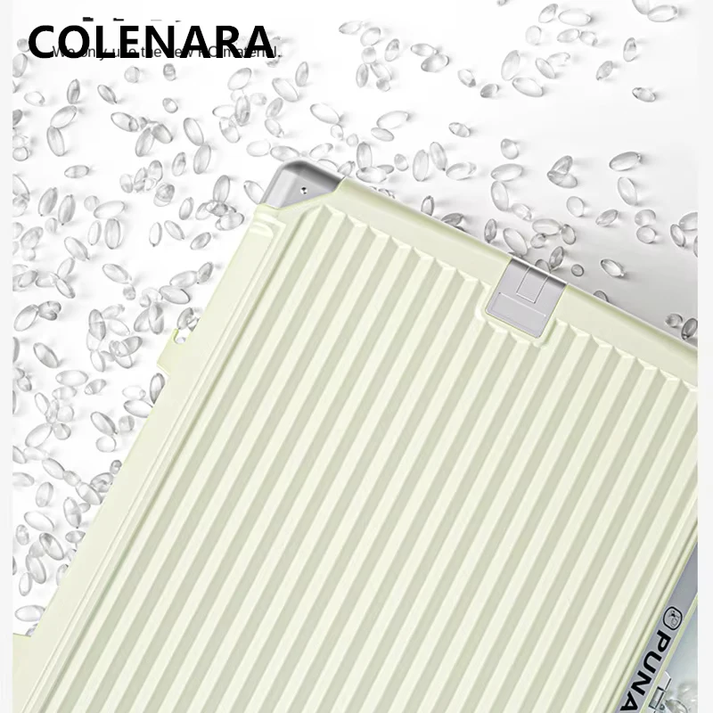COLENARA Aluminum Frame Suitcase Student ABS + PC Boarding Box 20