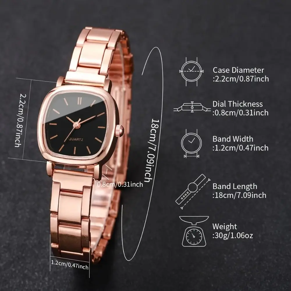 Trendy Steel Strap Luxury Wrist Watches Square Small Dial Versatile Ladies Bracelet Watch Fashion Style Womens Quartz Wristwatch
