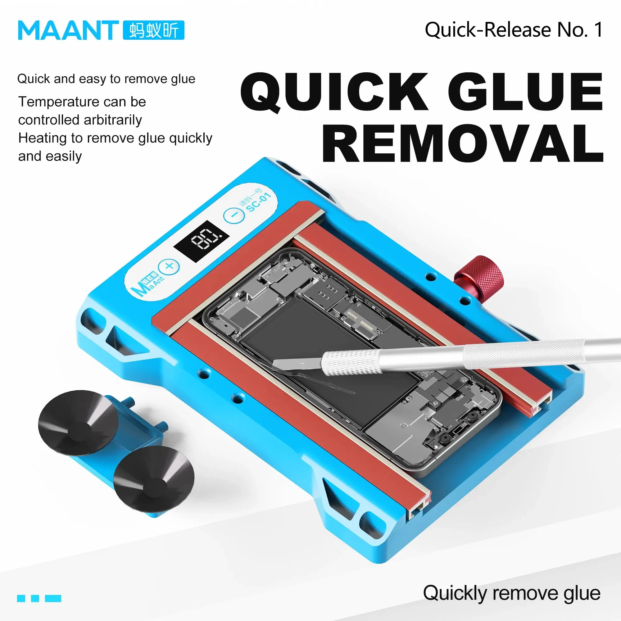 MaAnt SC01Multifunctional Heating Screen Removal Fixture LCD Separator for Phone Frame Screen Disassembly Adhesive Remove Tool