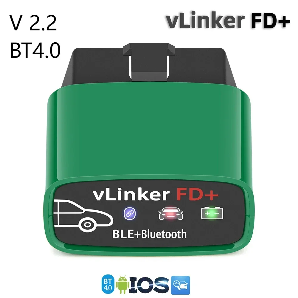 Vgate vLinker FD+ ELM327 Bluetooth-compatible 4.0 FORScan wifi OBD2 Car Diagnostic OBD 2 Scanner J2534 Auto Tool For Ford