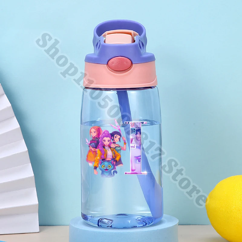 ขวดน้ำเด็ก KPop Demon Hunters ลายการ์ตูนอนิเมะน่ารัก พกพาสะดวก สำหรับเด็กผู้หญิง ใส่เครื่องดื่มเย็น น้ำผลไม้