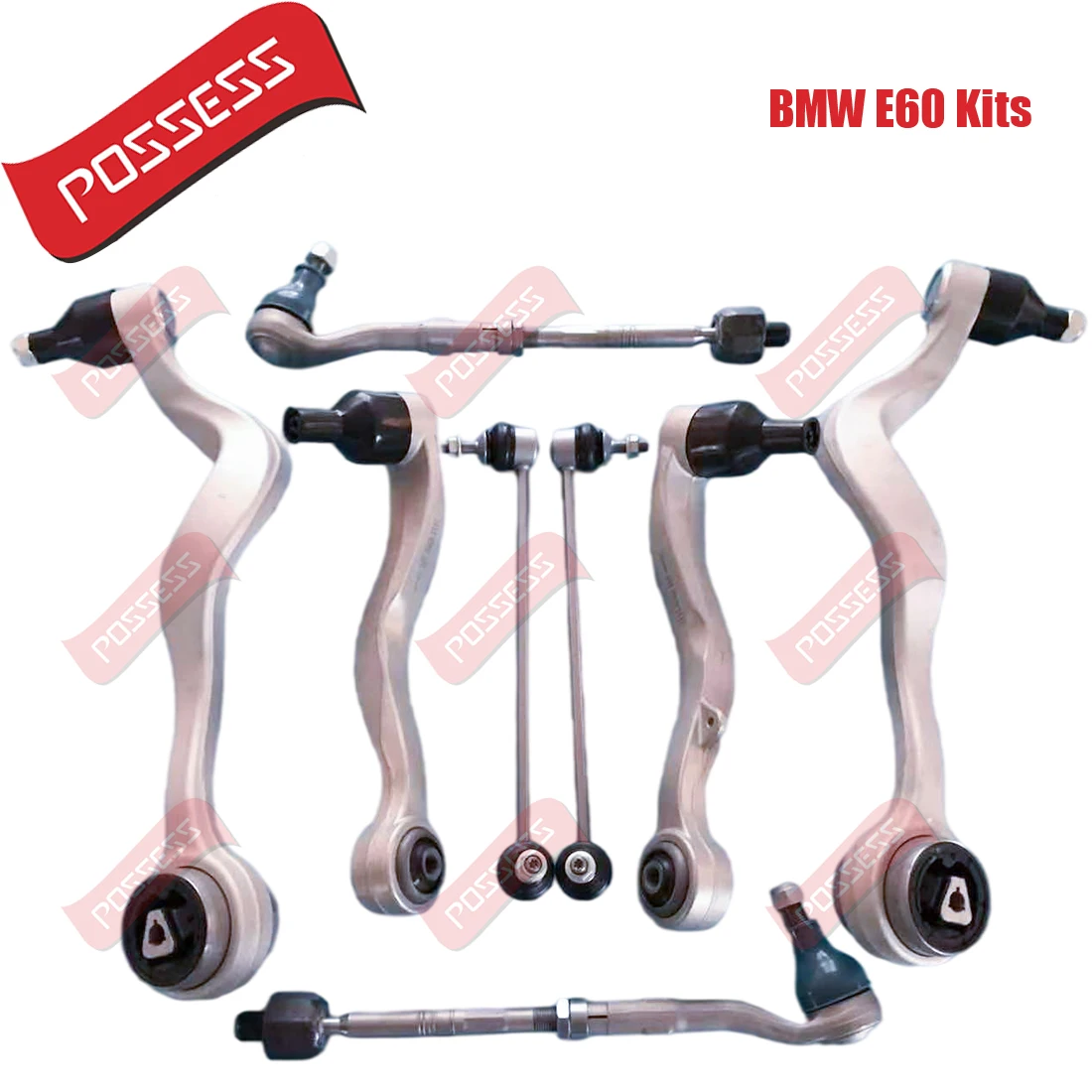 8 Pieces Front Suspension Control Arm Stabilizer Link Tie Rod Kits For BMW 5 Series E60 E61 523i 525D 530i Rear Drive 2WD