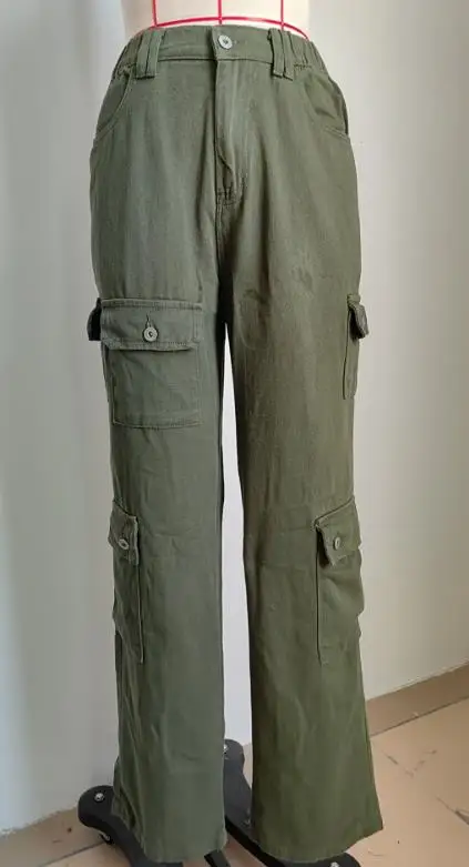 2025 Elegante Unterseite, neu gewaschenes, halbelastisches Design, personalisierte Denim-Arbeitskleidung, Freizeithose, Damenbekleidung