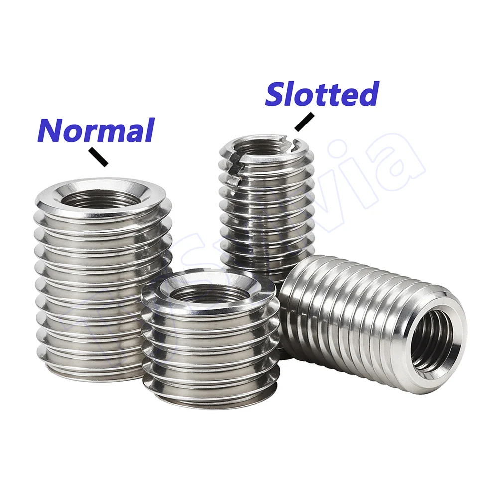Inside Outside Thread Adapter 304 Stainless Steel Screw Nuts Insert Sleeve Coupler Bushing M2 to M12