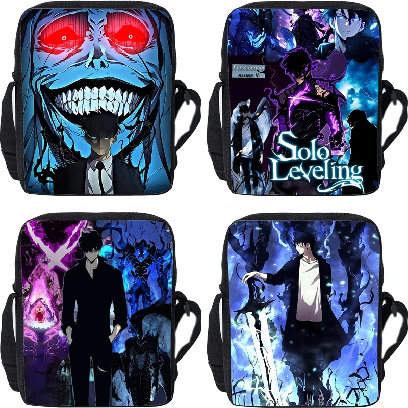 กระเป๋าสะพายข้างอนิเมะ Solo Leveling ซองจิน-อู กระเป๋าสะพายไหล่เด็กผู้หญิงเด็กผู้ชาย กระเป๋าถือเด็ก กระเป๋าสะพายเด็กสำหรับเดินทาง