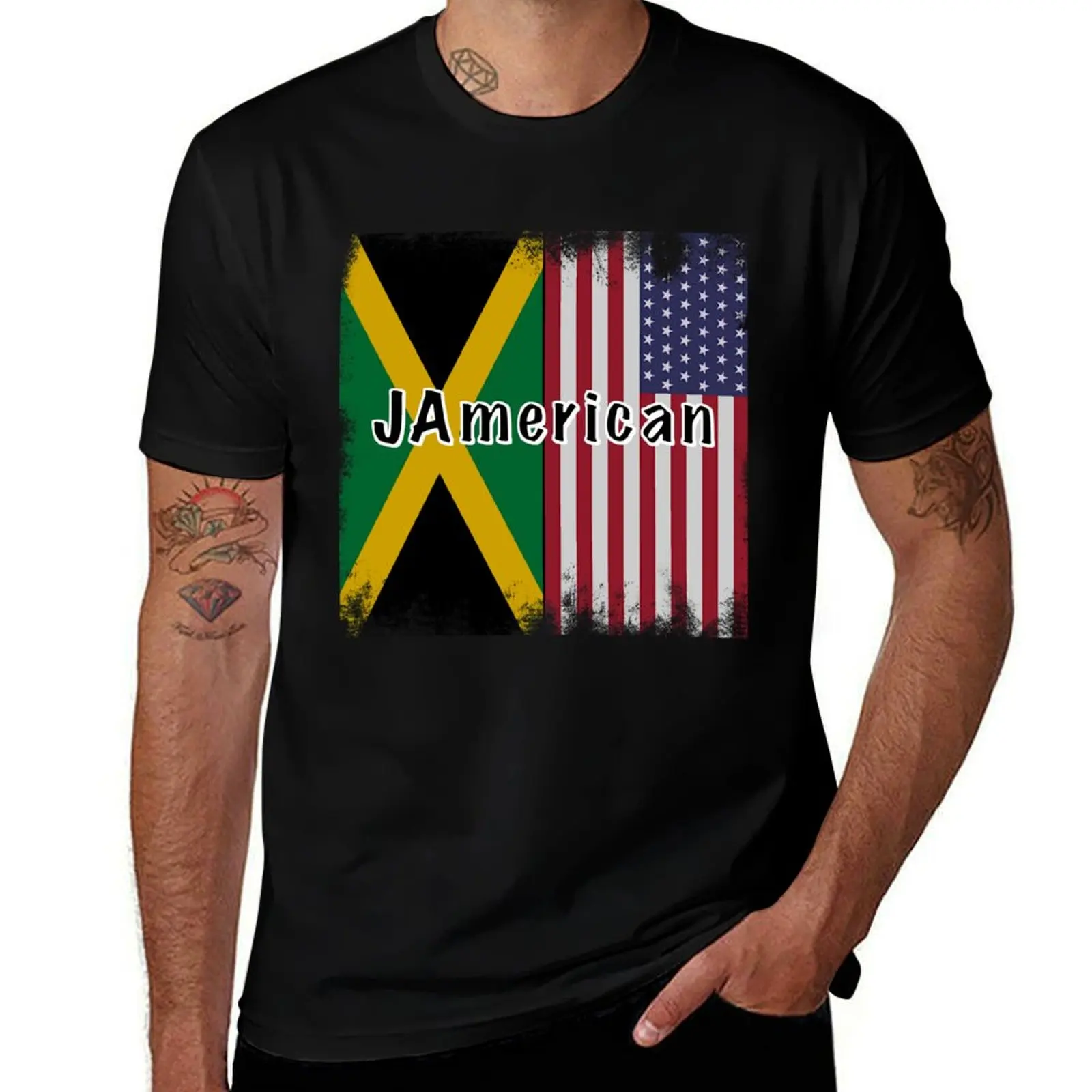 

Jamerican Flag, Jamaican Roots and American Flag - Jamerican T-Shirt men t shirt cotton 100% cotton t shirt pack T-Shirt