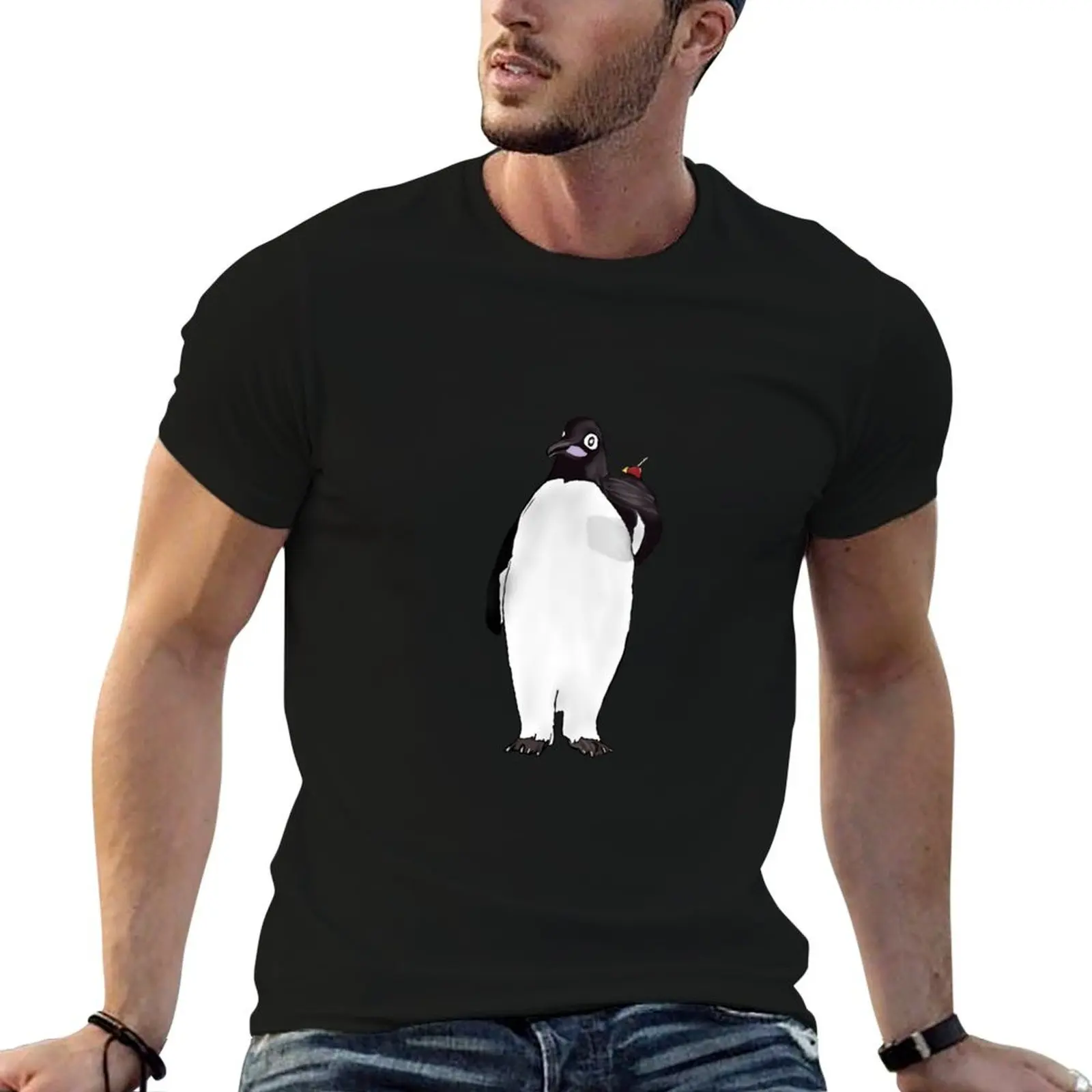 Drinking Penguin - Billy Madison - Sorry to Interrupt Sticker T-Shirt Stretch Fabric Comfort T-Shirt