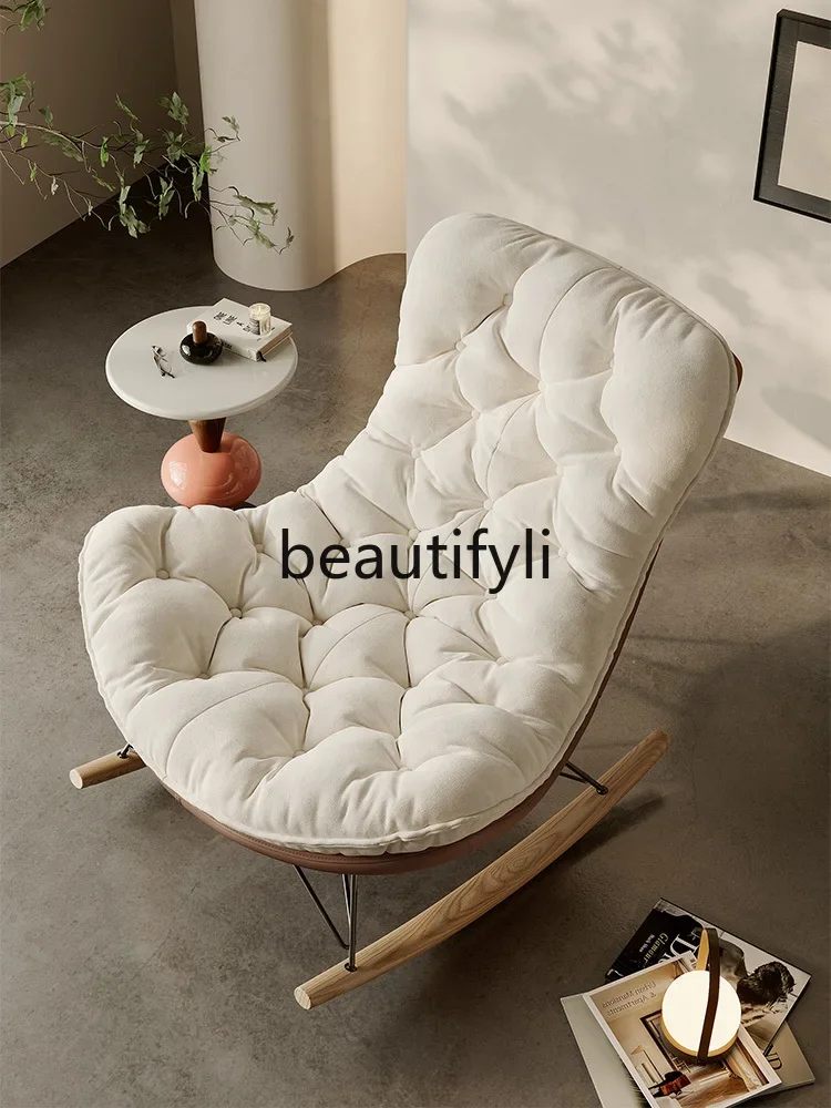 Flower Rocking Chair Lobster Chair Living Room Italian Sofa Single Balcony Home Leisure Rocking Chair