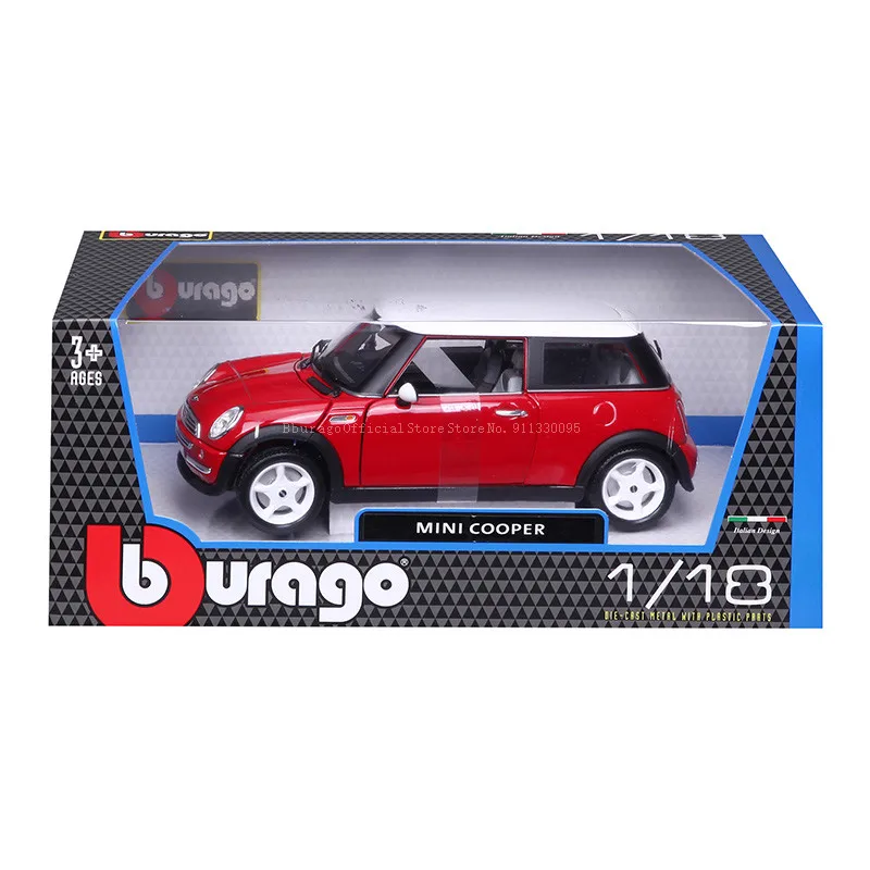 Bburago 1:18 Scale BMW MINI COOPER Alloy Luxury Vehicle Diecast  Cars Model Toy Collection Gift