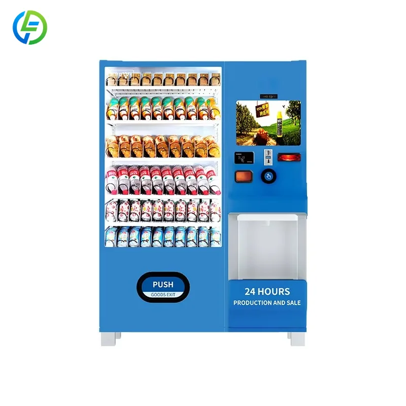 Factory Price Hydrogen Water Vending Machine Credit Coin Payment Beverage Snack Vending Machine with Board Controller Customized