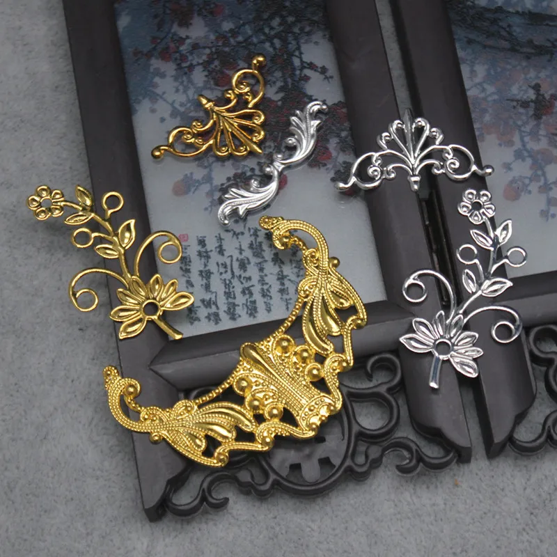 

European Embossed Pattern Copper Branch Photo Album Decorative Home Decoration For Jewelry Making Halo Crown Headpiece Material
