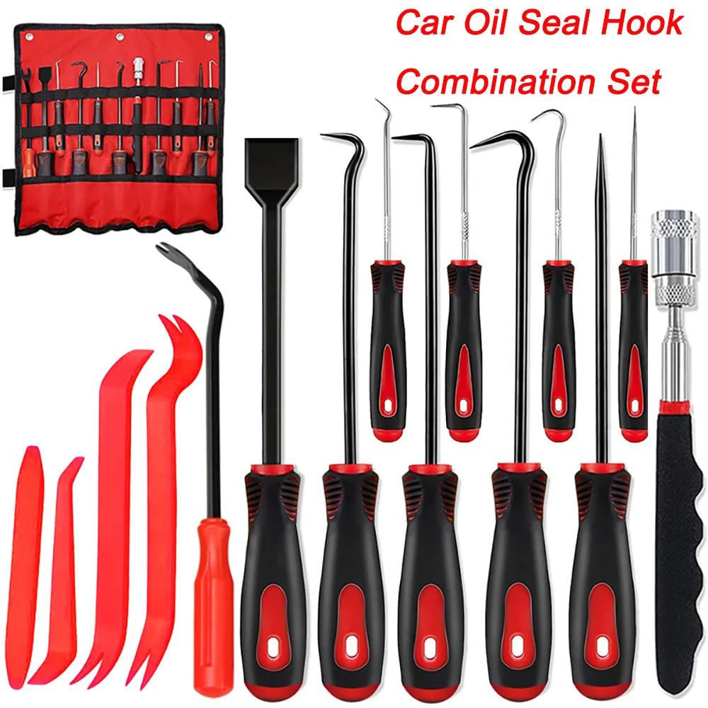 

Oil Seal Hook Automobile Seal Ring Removal Hook Oil Seal Screwdriver Puller 4/9/10/11/13/15 Combination Set Car Repair Tools