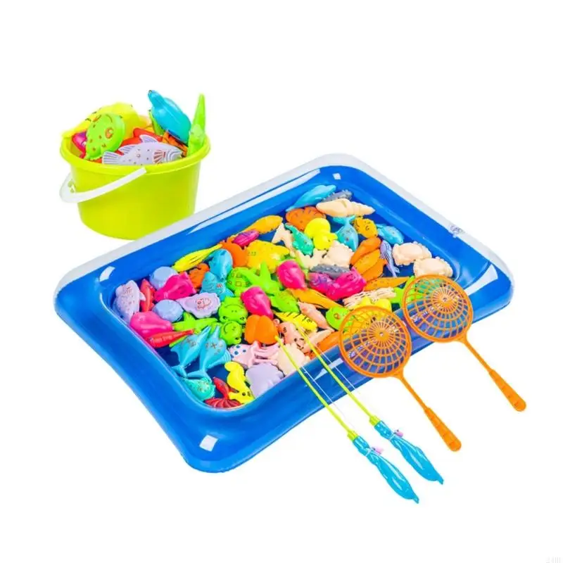 Set giocattoli per vasca da bagno per bambini da 36 pezzi, gioco pesca magnetico, attività apprendimento, giochi in