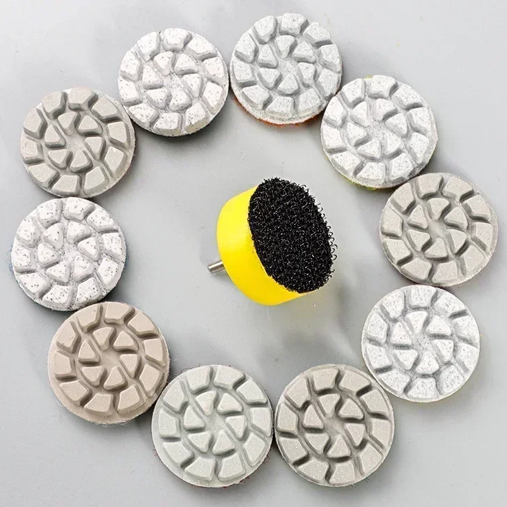 

25MM Mini Diamond Polishing Pads Marble Granite Grinding Wheel Fine Polishing Self-adhesive Flexible Resin Sanding Disc