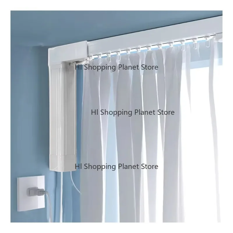 1.2N 55W 8.2m Modern DIY Sm-art Curtain Kit 1.8 Aluminum Rail Tracks Motorised 55W 8.2m Drapery Sliding Window for Living