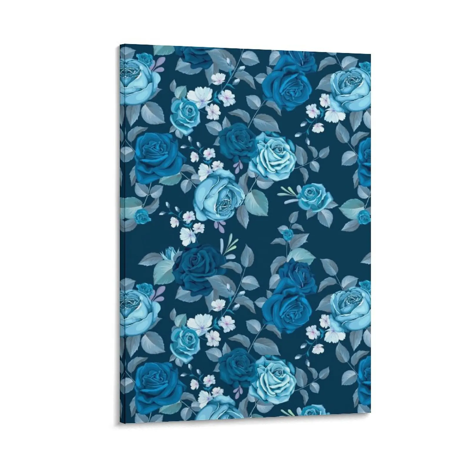 

Blue Rose Canvas Painting posters anime bedrooms decor wall decor Paintings on the wall