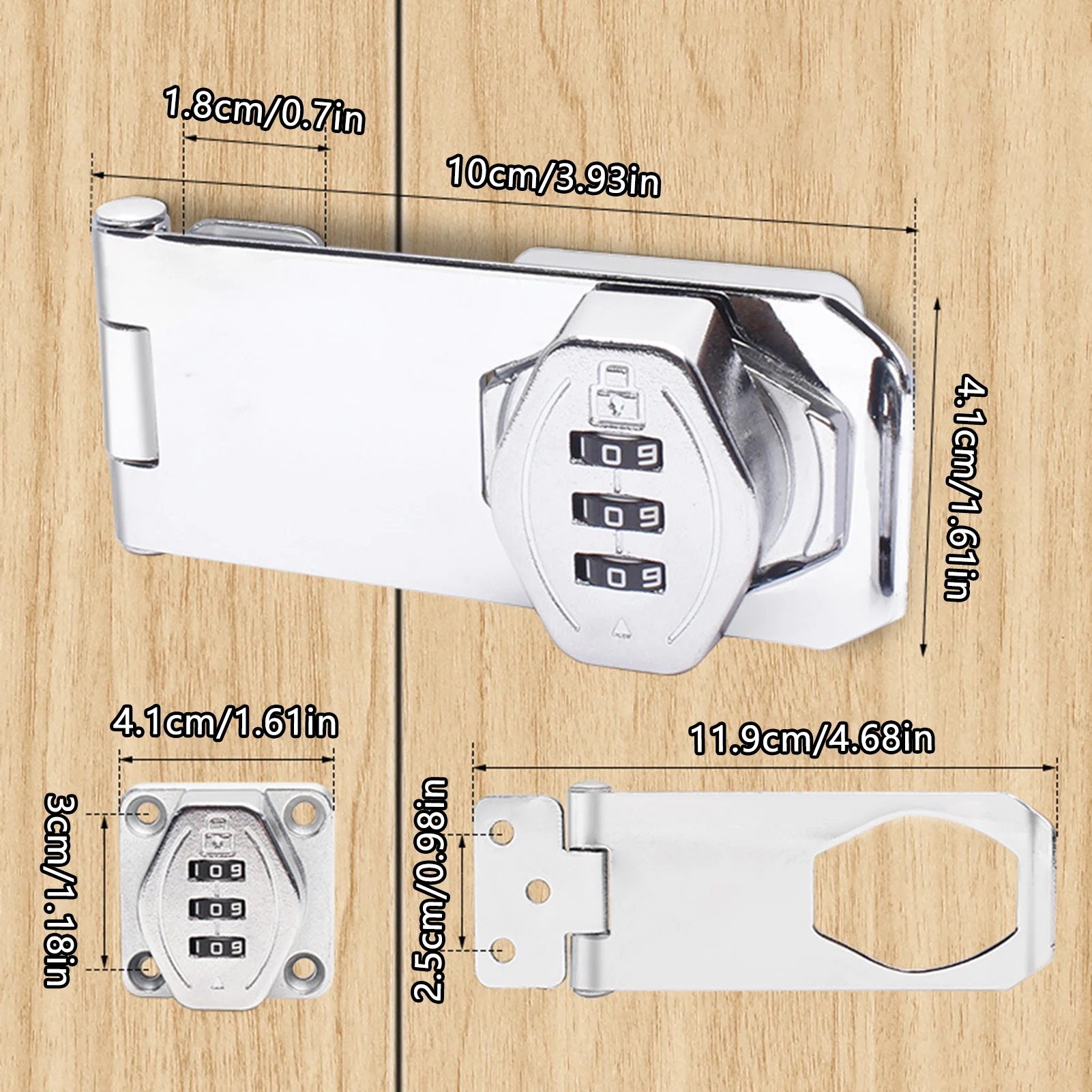 

Drawer Password Lock Non Perforated Door Lock For Storage Cabinet Drawer Window Garden Gate 90 ° External Right Angle Door Lock