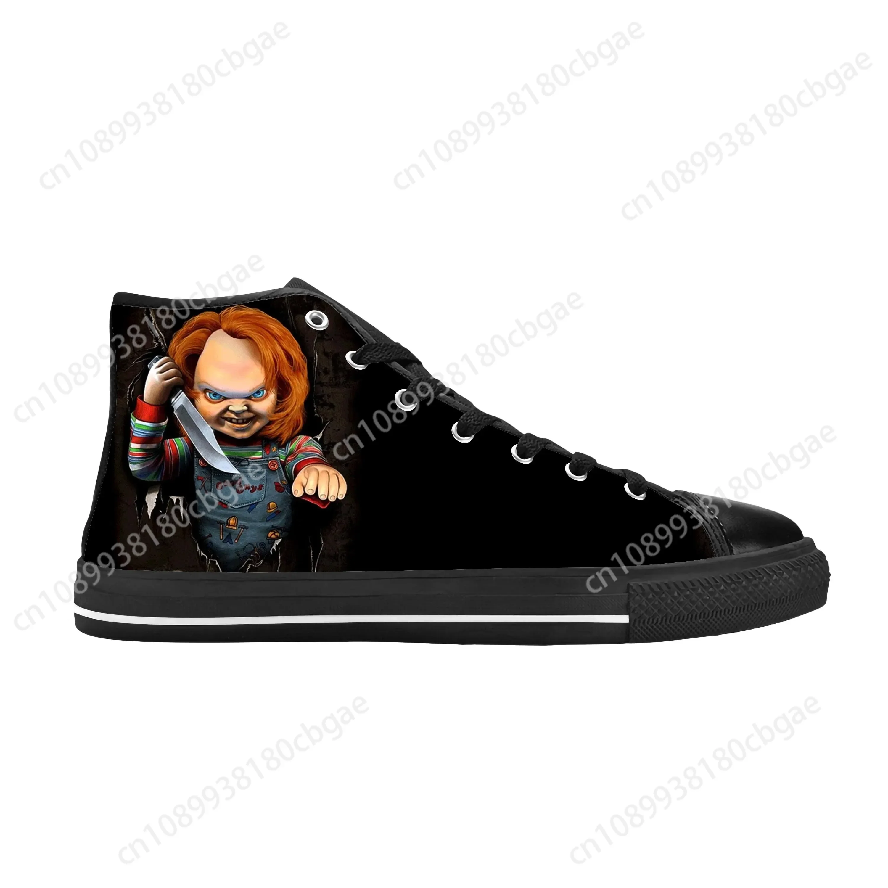 

Horror Movie Childs Play Chucky Halloween Gothic Casual Cloth Shoes High Top Comfortable Breathable 3D Print Men Women Sneakers