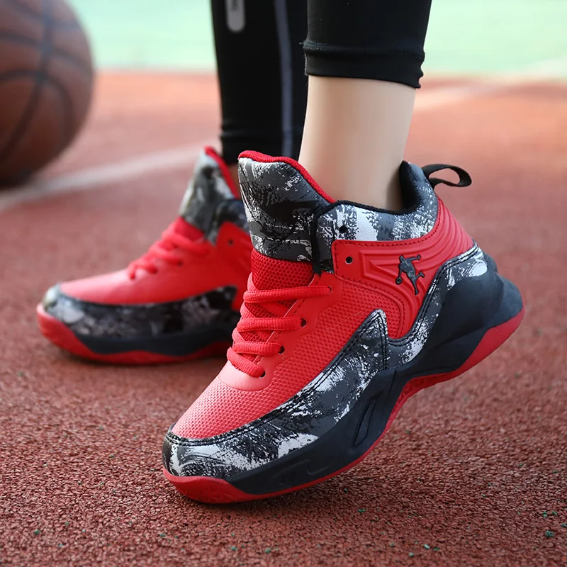 2024 Hot Boys Brand Basketball Shoes for Kids Sneakers Thick Sole Non-slip Children Sports Shoes Child Boy Basket Trainer Shoes