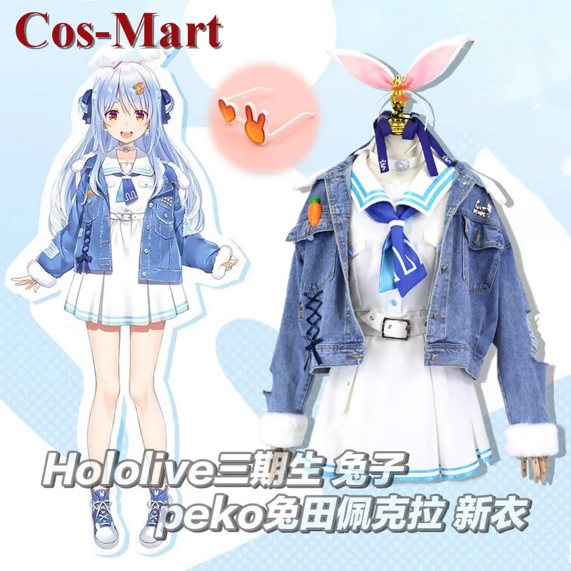 Disfraz de Cosplay de Hololive Usada Pekora de Cos-Mart, Uniforme Adorable para Mujer, Ropa para Fiestas y Juegos de Rol, Tallas S-XXL