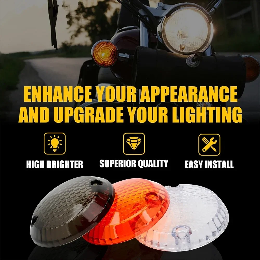 Motorcycle Front Rear Turn Signal Light Lens Indicator Blinker Lamp Cover For Suzuki Intruder Marauder Boulevard Cruisers 86-up