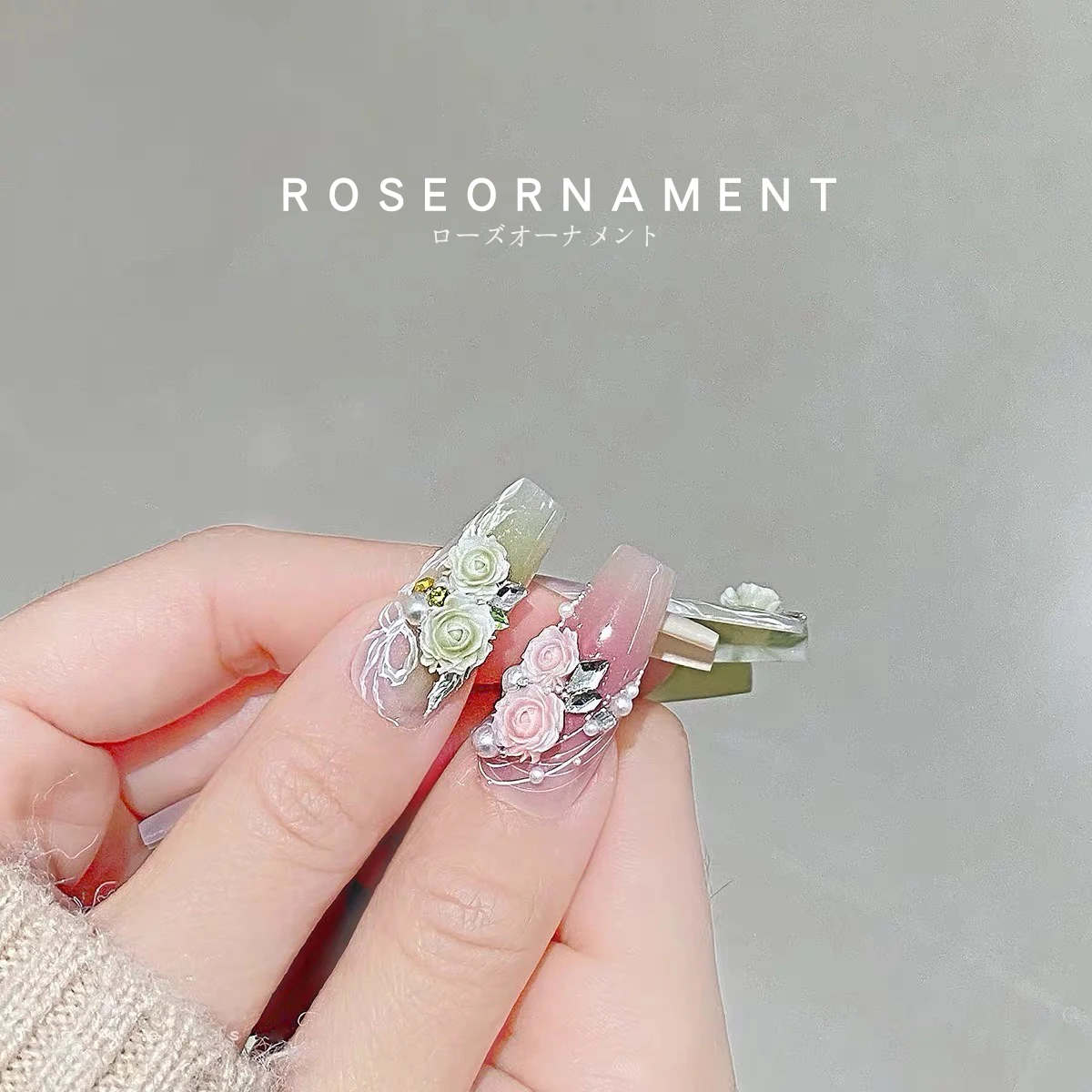 50 Stuks Hars Roos Bloem Ontwerp Nagel Charme Accessoires Gemengde Manicure Deel Diy Ronde Bloem Nagel Sieraden Telefoon Decoratie