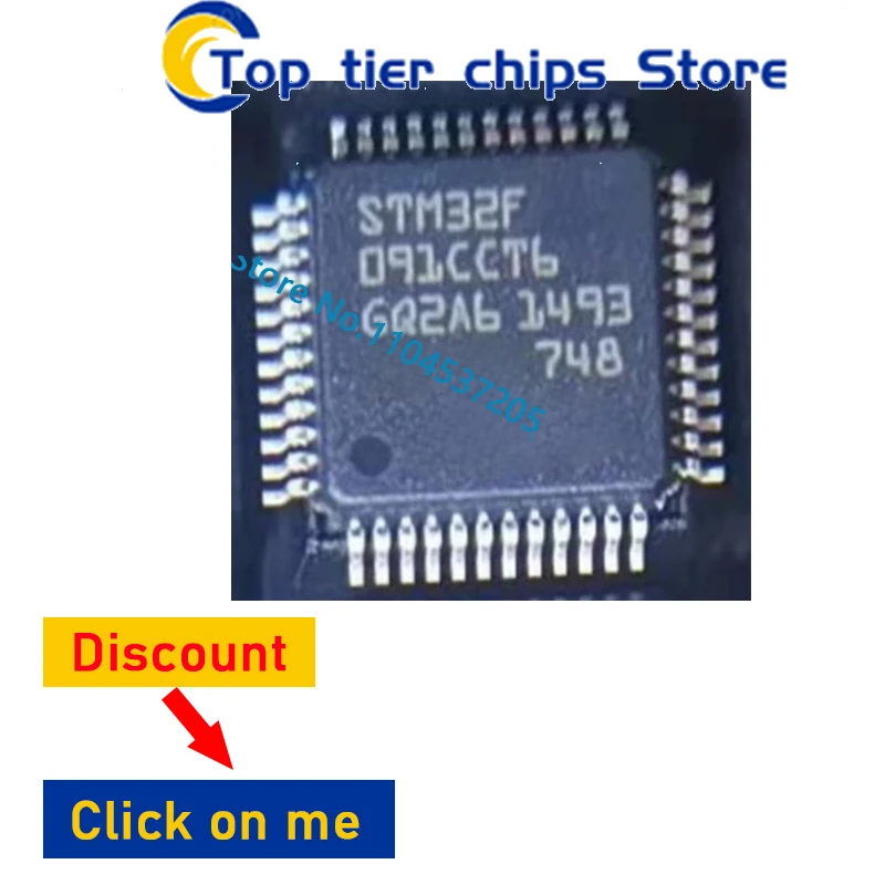 10 pezzi STM32F091CCT6 STM32F091CBT6 LQFP STM32F091CCU6 QFN STM32F091