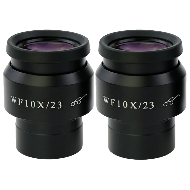 

2PCS WF10X/23 Microscope Wide Angle Eyepiece Ocular Eyepoint Lens Adjustable Wide Field 30mm Widefield Microscope Eyepiece
